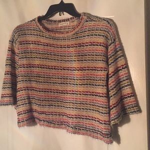 Crop knitted sweater